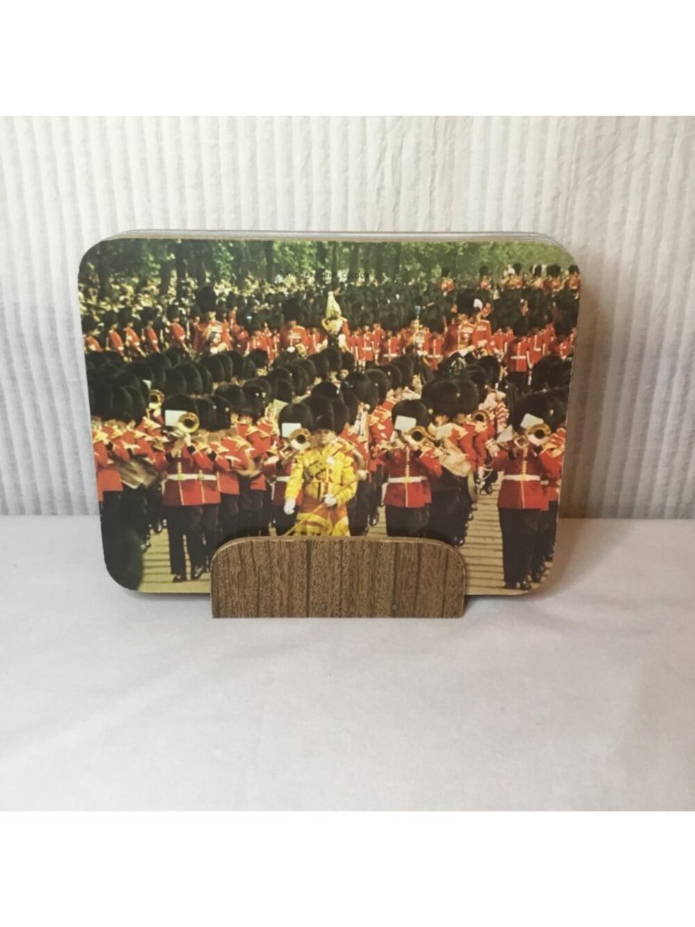 6 Vintage Cork Back Table Mats London Town Approx. 9"X7"